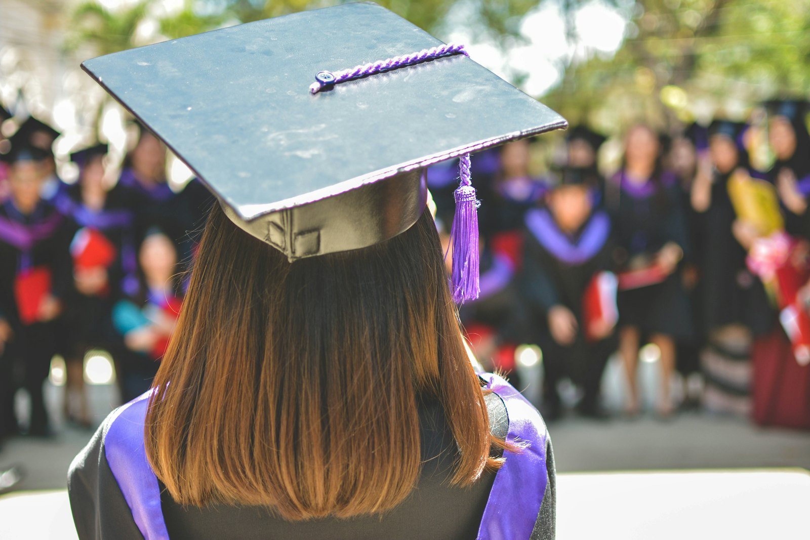 A graduate at commencement